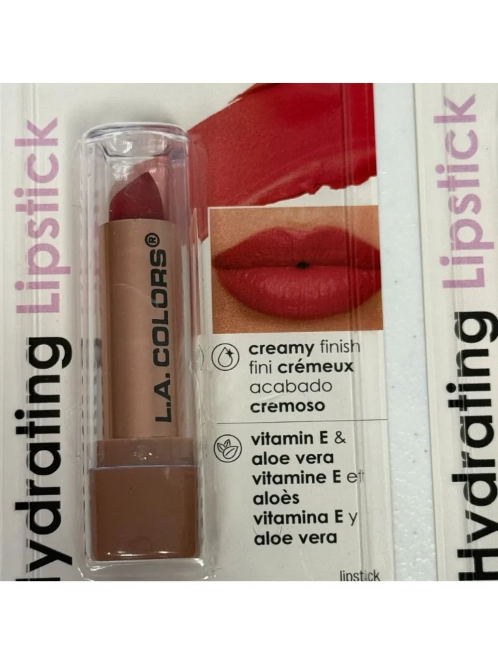 L.A. Colors Hydrating Lipstick Red Alert C62155 2 Pack